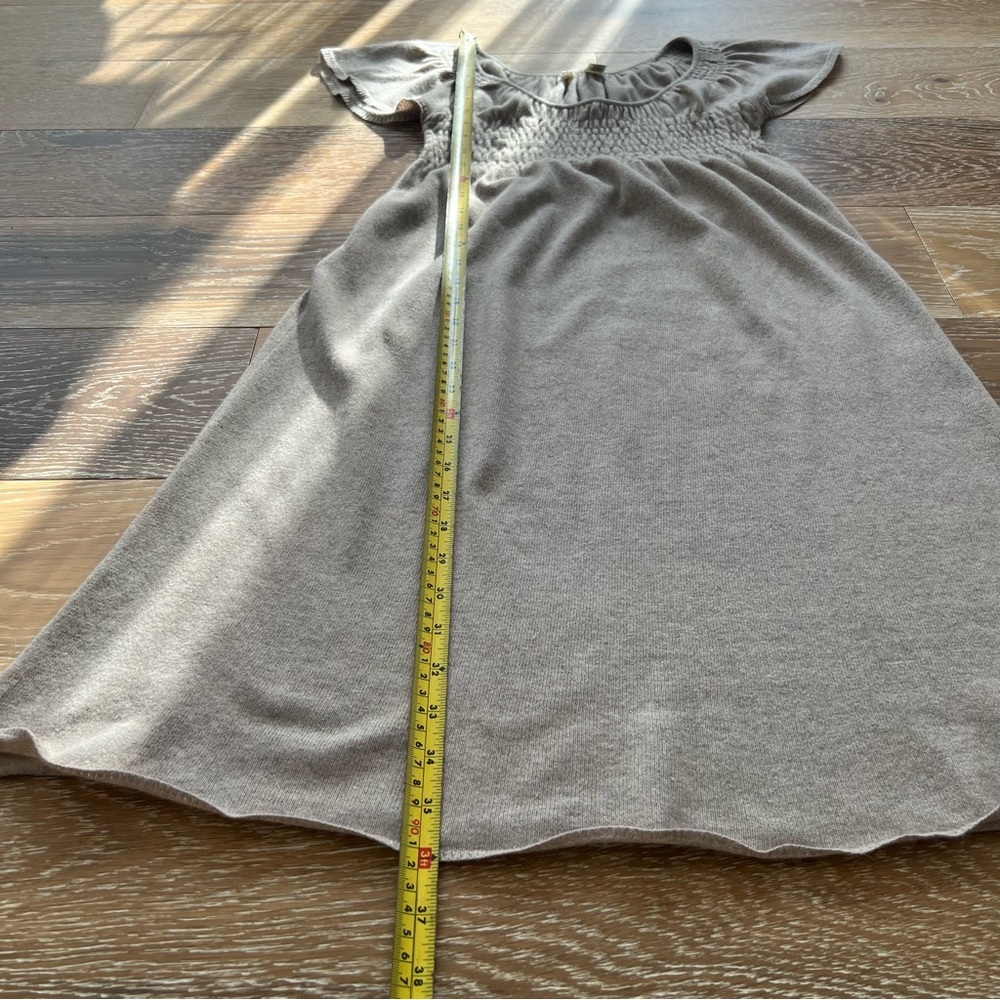 ANTHROPOLOGIE Moth Cashmere Smocked Short Sleeve Babydoll Sweater Dress XSmall - Picture 8 of 10
